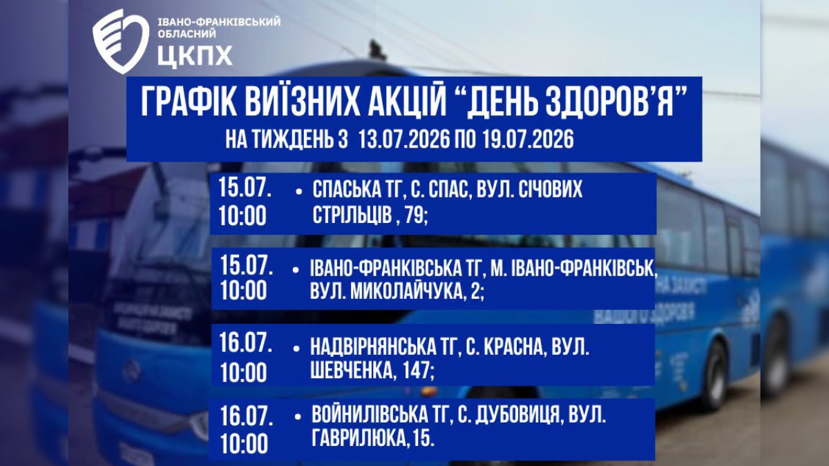 Графік роботи медичних бригад