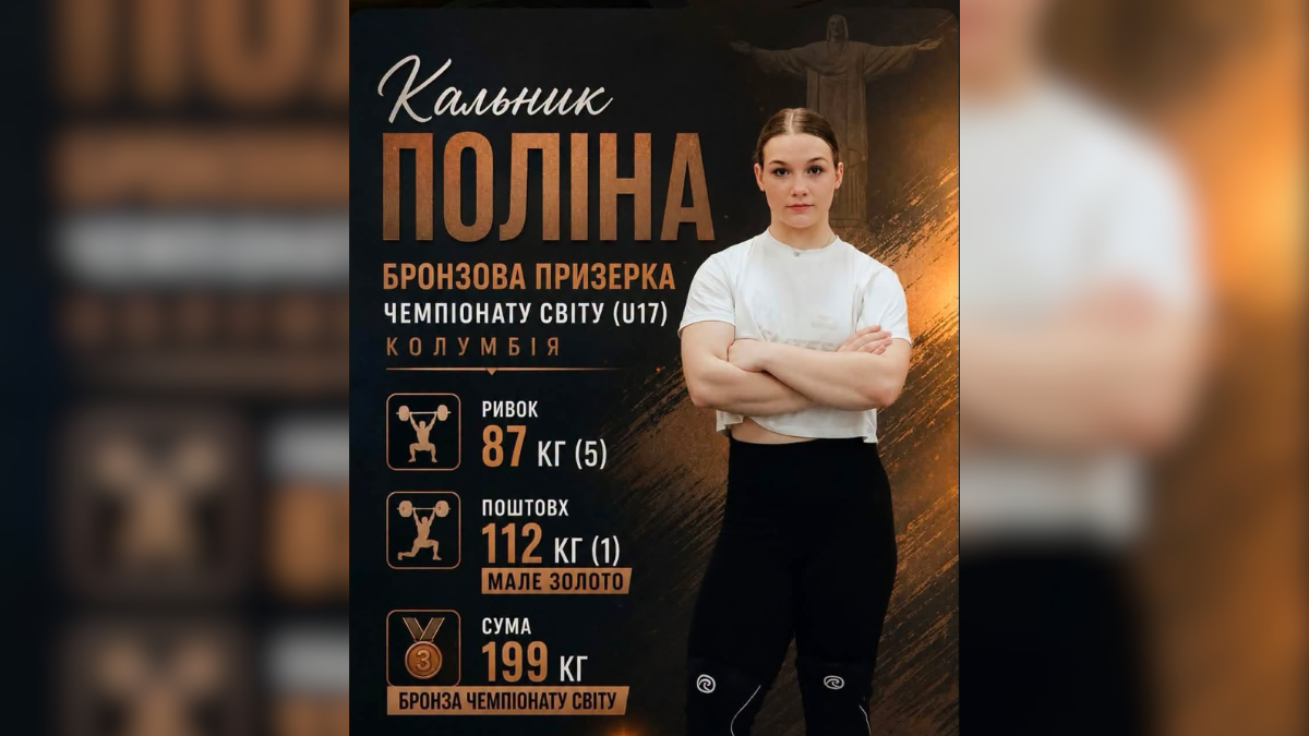 Прикарпатка Поліна Кальник здобула «бронзу» на чемпіонаті світу з важкої атлетики в Колумбії