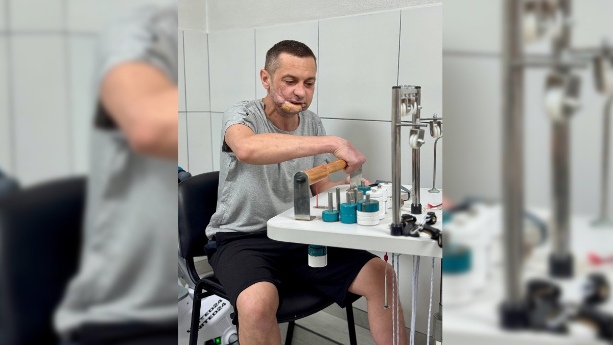 Михайло Блащук, який проходить реабілітацю у Франківській ЦМКЛ