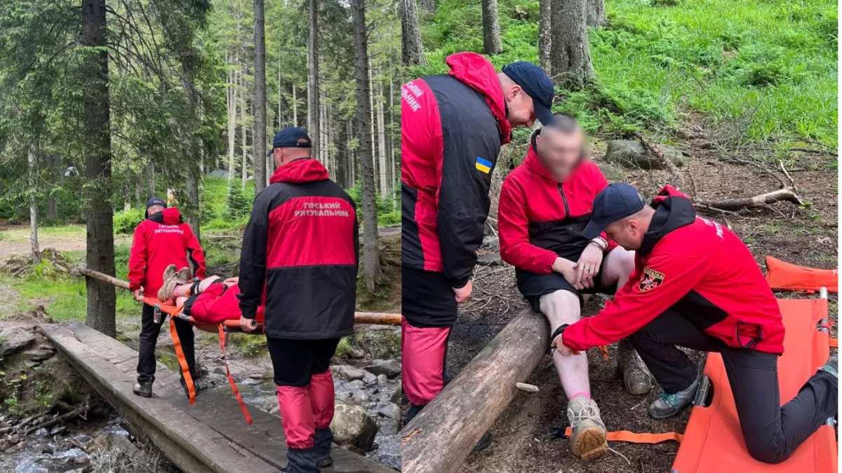 Під час спуску між зеленим і синім маршрутами травмував ногу житель Чернівців