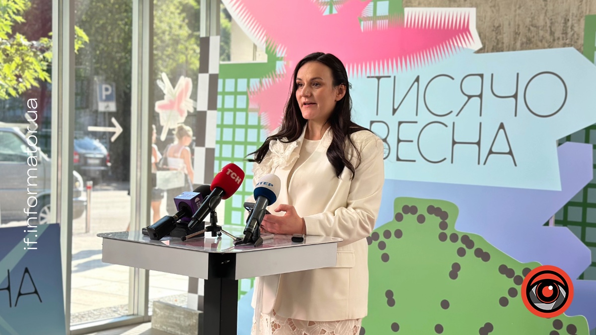 Міністерка культури України Тетяна Бережна під час підсумкового дня пітчингу «Тисячовесни» в Івано-Франківську. Фото: Олександра Сухарник