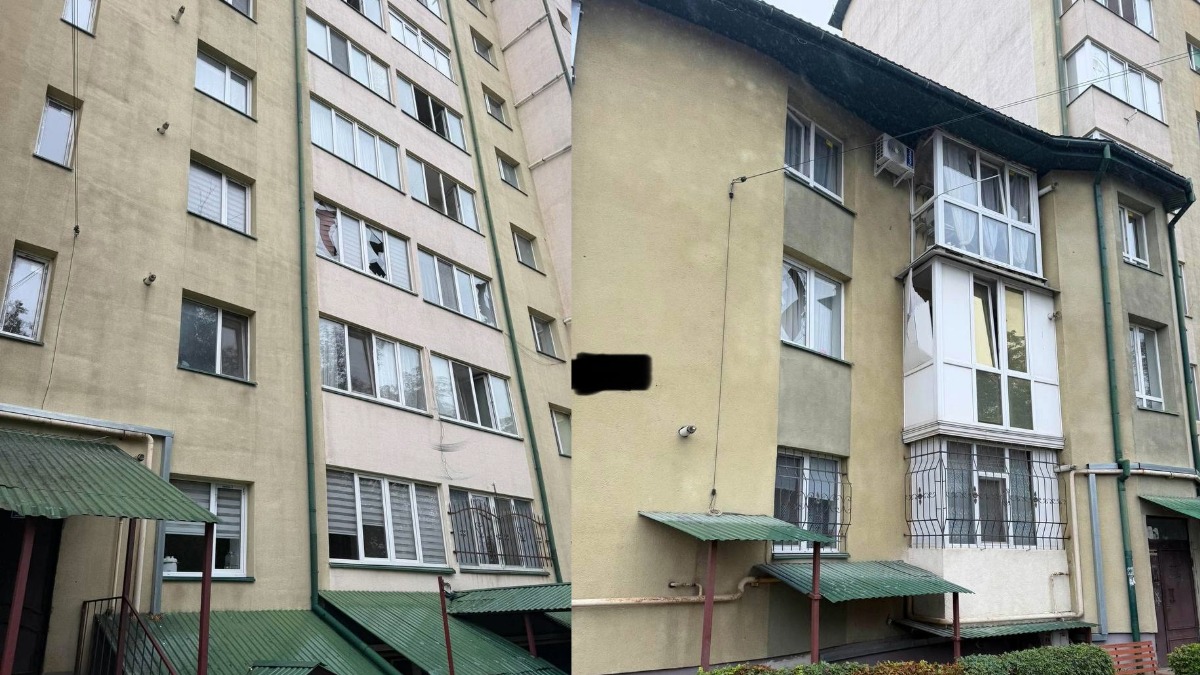В Івано-Франківську внаслідок атаки пошкоджено житловий будинок